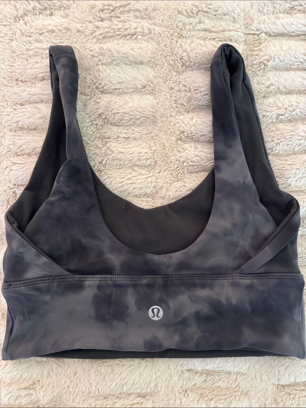 lululemon athletica Charcoal Tie-Dye Scoop Sports Bra